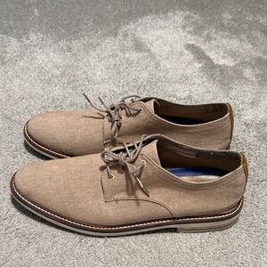 Men’s Clarks Bostonian Commonwealth Dezman Plain Toe Derby Shoes Size 12 Tan